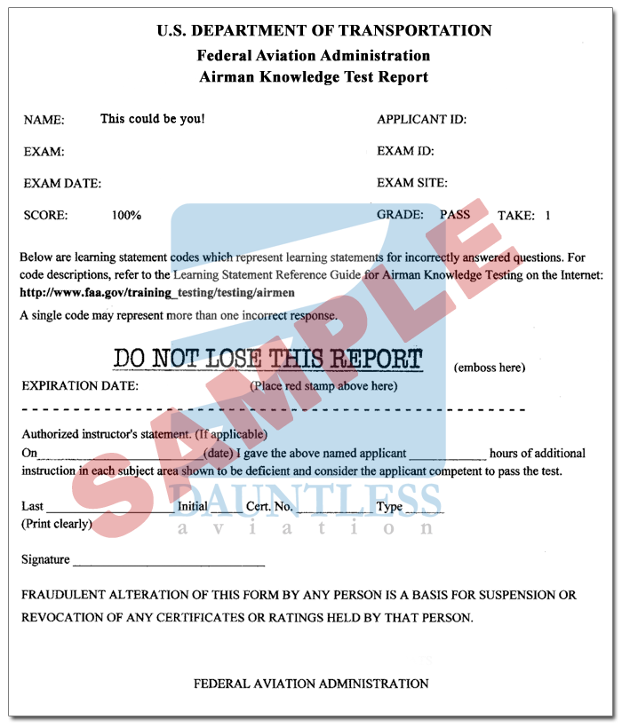 aeronautical knowledge test online